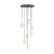 NILOS BLACK / GOLD Lampa wisząca 7 5362 TK Lighting Złoty, Czarny Transparentny