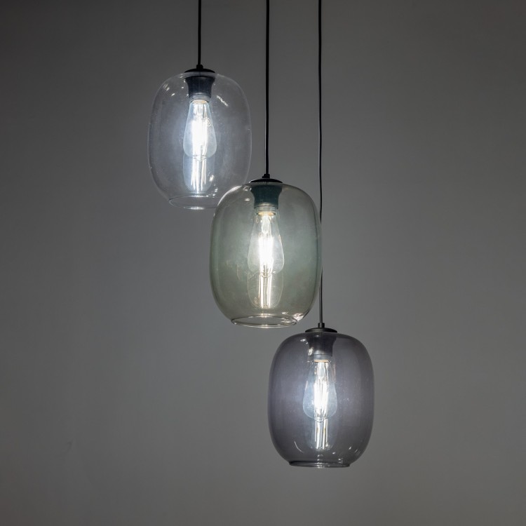 ELIO MIX Lampa wisząca 3 5973 TK Lighting Czarny Transparentny, Topaz, Grafitowy