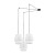 CALISTO WHITE Lampa wisząca 3 5975 TK Lighting Czarny Biały