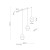 CALISTO WHITE Lampa wisząca 3 5975 TK Lighting Czarny Biały