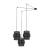 CALISTO BLACK Lampa wisząca 3 5976 TK Lighting Czarny Czarny