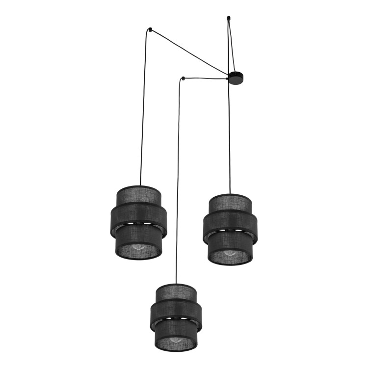 CALISTO BLACK Lampa wisząca 3 5976 TK Lighting Czarny Czarny