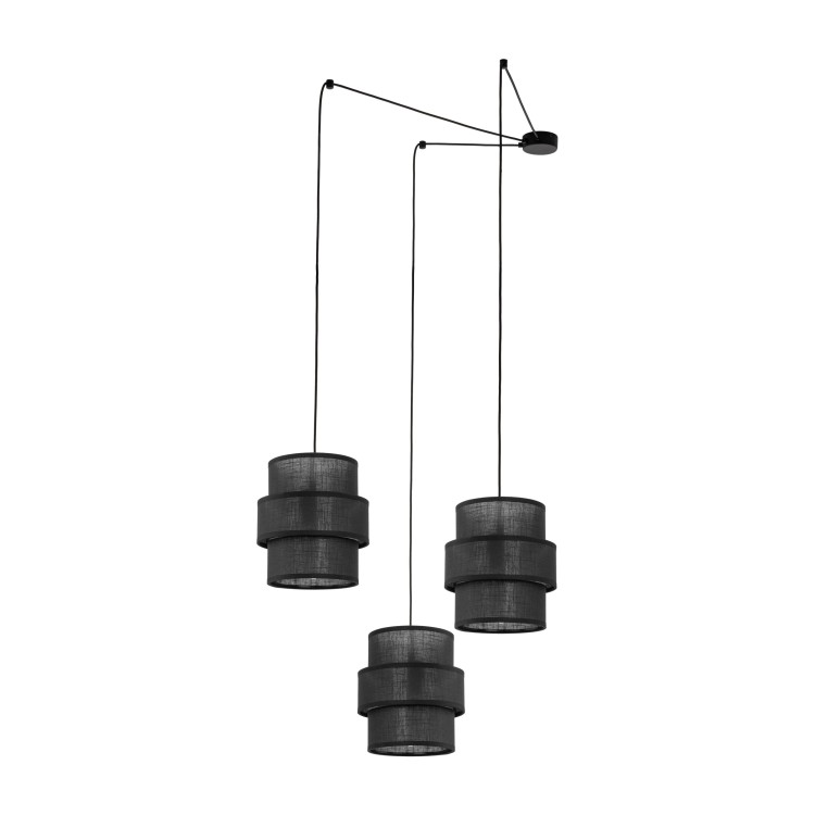 CALISTO BLACK Lampa wisząca 3 5976 TK Lighting Czarny Czarny