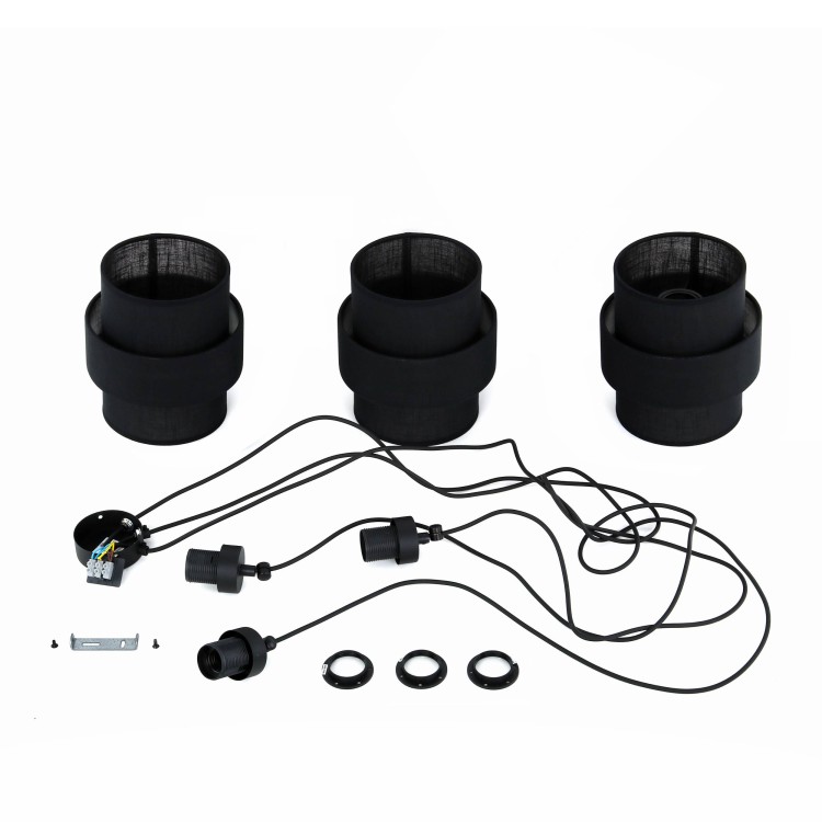 CALISTO BLACK Lampa wisząca 3 5976 TK Lighting Czarny Czarny
