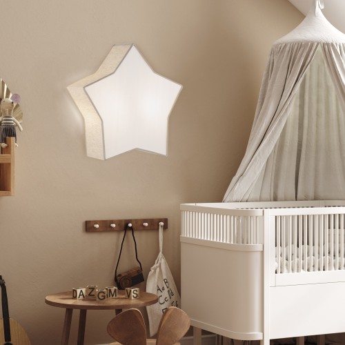 STAR LINEN Lampa sufitowa 2 5958 TK Lighting Biały Len, Biały