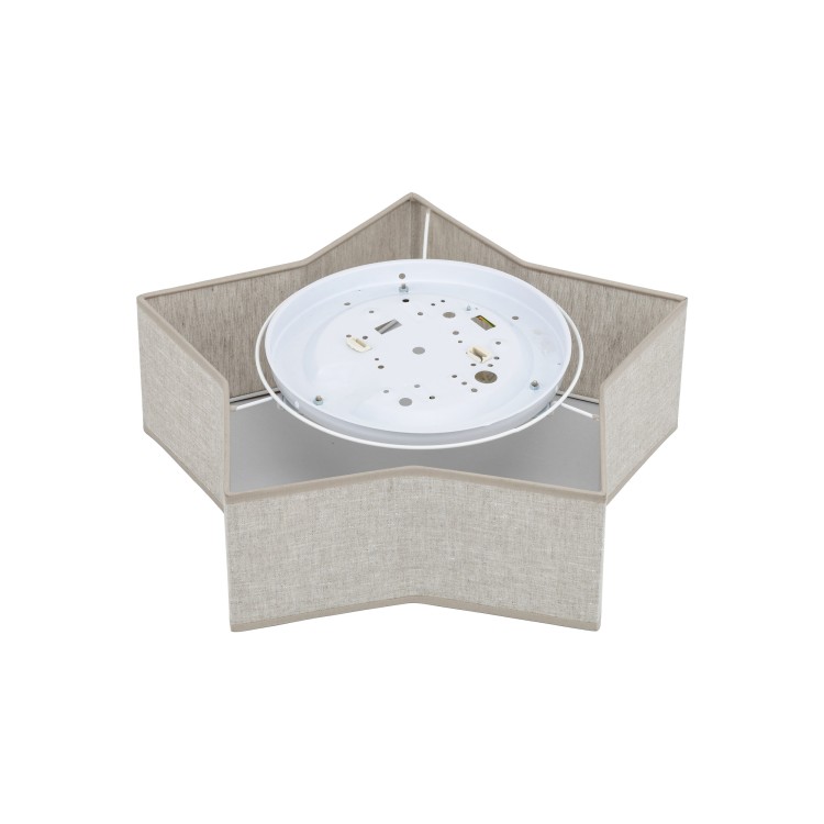 STAR LINEN Lampa sufitowa 2 5958 TK Lighting Biały Len, Biały