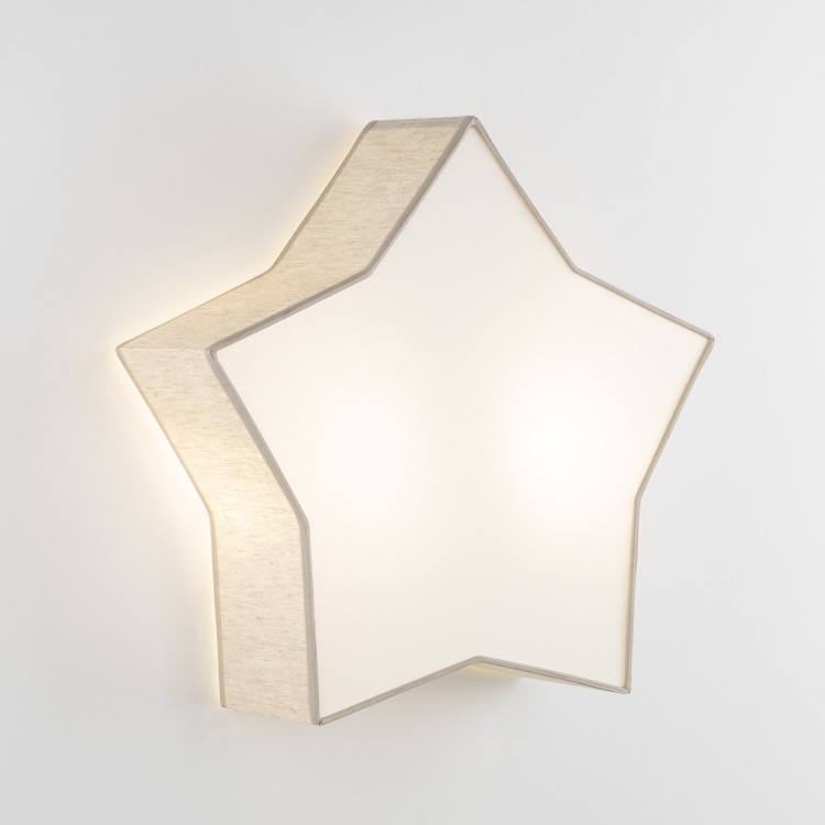 STAR LINEN Lampa sufitowa 2 5958 TK Lighting Biały Len, Biały