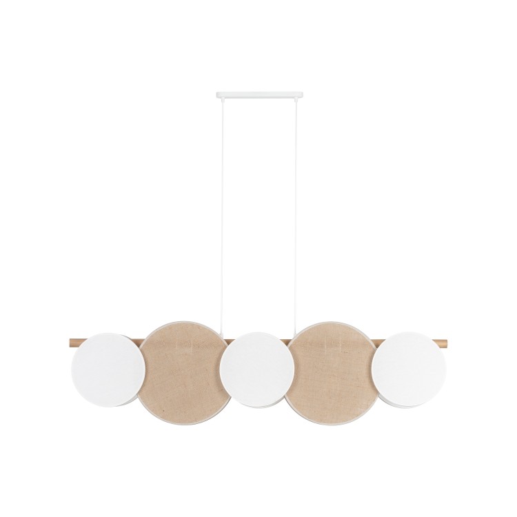 PULSE Lampa wisząca 5 4815 TK Lighting Biały, Sosna Juta, Biały