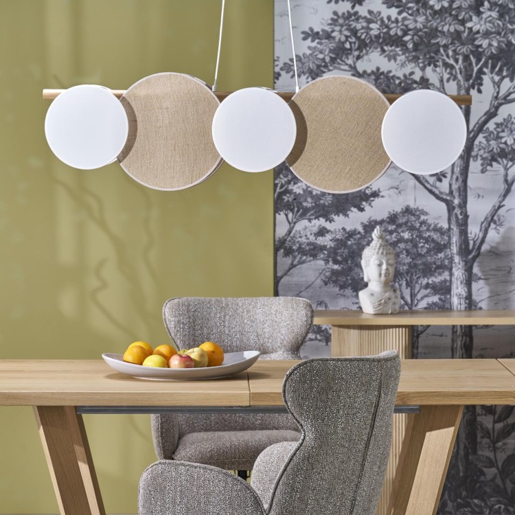 PULSE Lampa wisząca 5 4815 TK Lighting Biały, Sosna Juta, Biały
