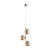 ESTERA GOLD Lampa wisząca 3 4838 TK Lighting Złoty Bursztynowy