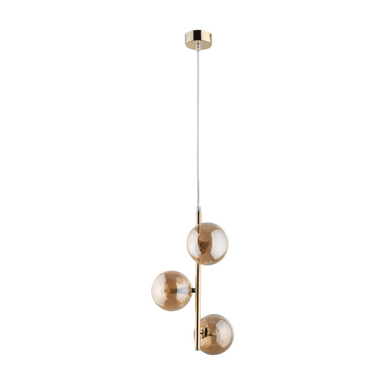 ESTERA GOLD Lampa wisząca 3 4838 TK Lighting Złoty Bursztynowy