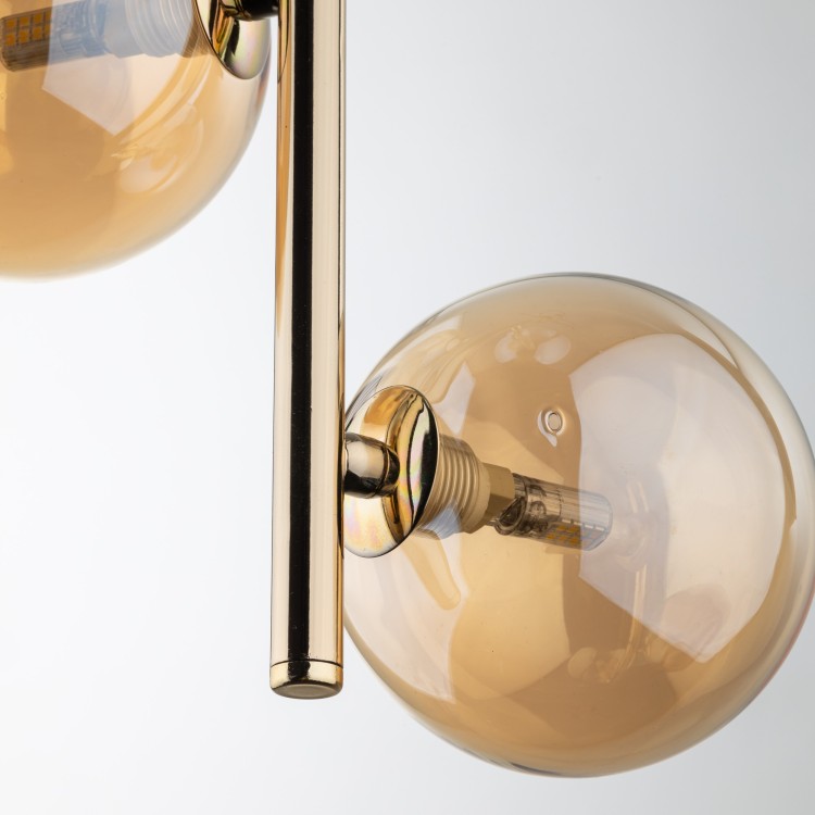 ESTERA GOLD Lampa wisząca 3 4838 TK Lighting Złoty Bursztynowy