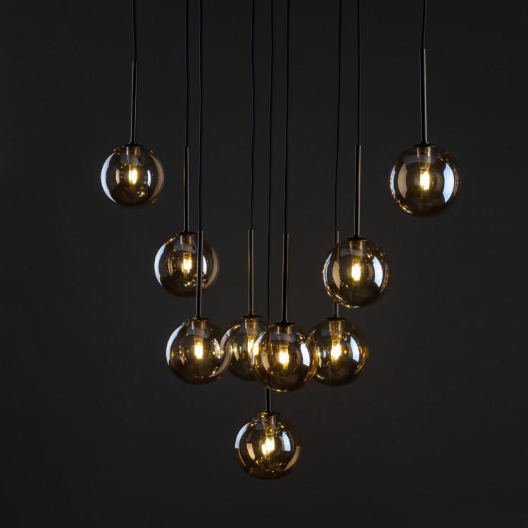 ESTERA BROWN Lampa wisząca 9 6149 TK Lighting Brązowy Bursztynowy