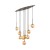 ESTERA BROWN Lampa wisząca 9 6149 TK Lighting Brązowy Bursztynowy