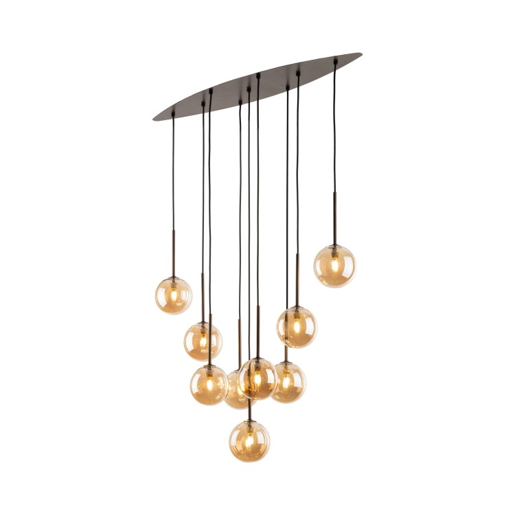 ESTERA BROWN Lampa wisząca 9 6149 TK Lighting Brązowy Bursztynowy