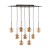 ESTERA BROWN Lampa wisząca 9 6149 TK Lighting Brązowy Bursztynowy