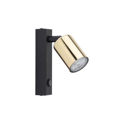 TOP GOLD 1 Kinkiet 6087 TK Lighting Złoty, Czarny Złoty