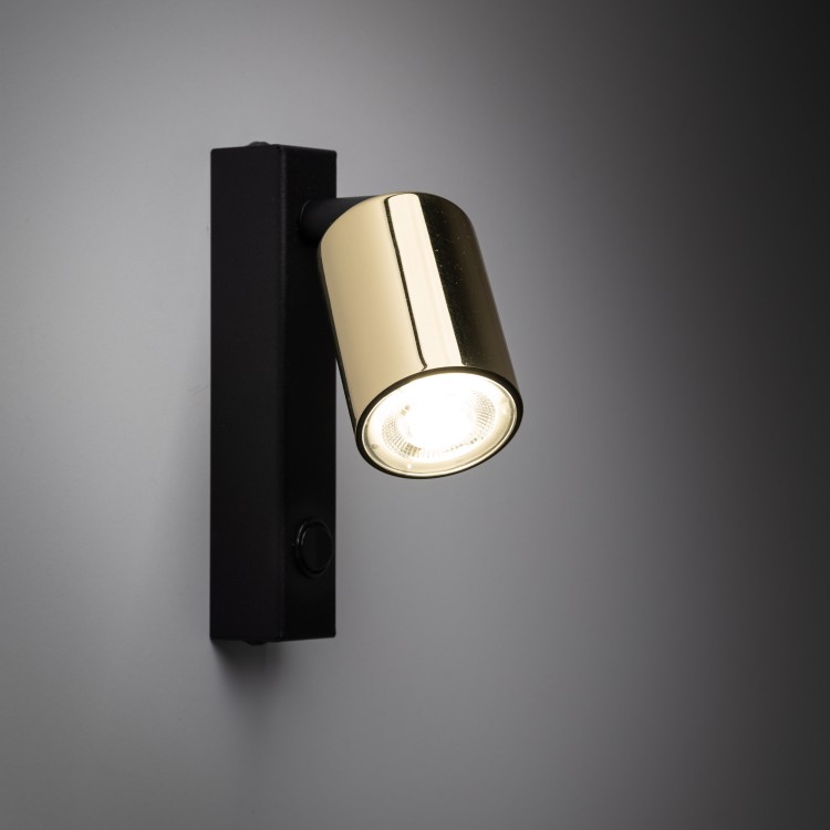TOP GOLD 1 Kinkiet 6087 TK Lighting Złoty, Czarny Złoty