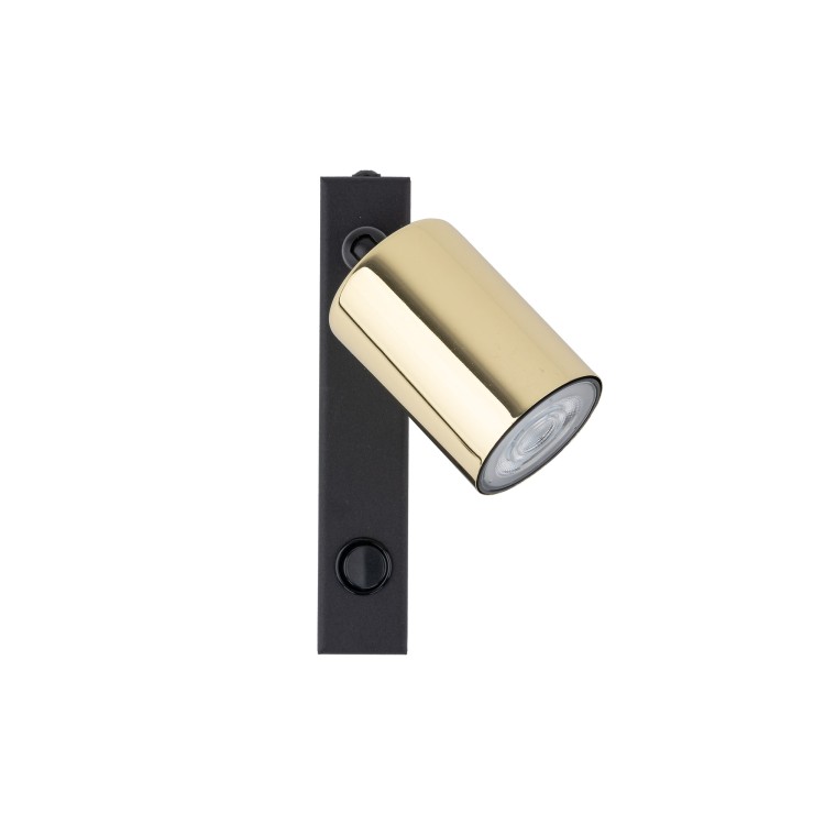 TOP GOLD 1 Kinkiet 6087 TK Lighting Złoty, Czarny Złoty