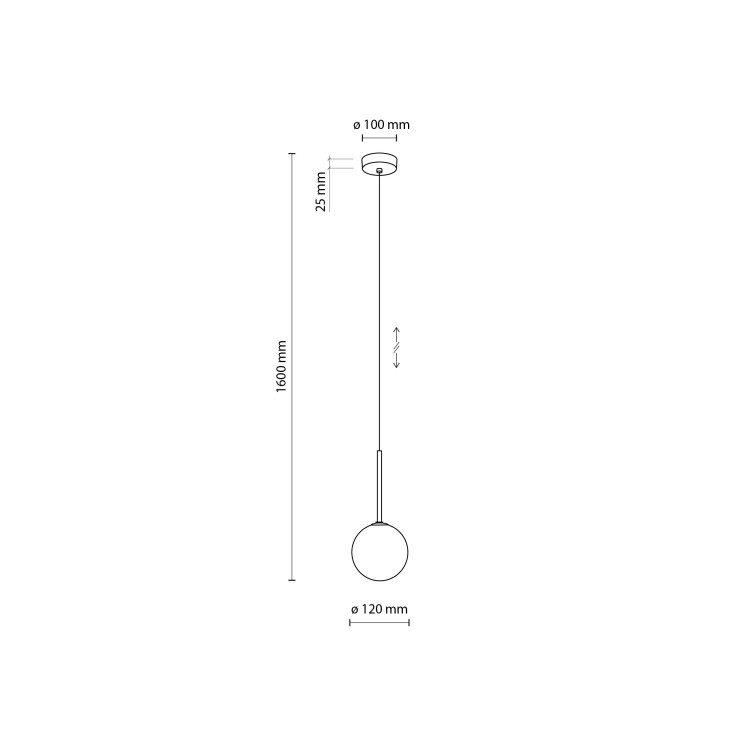 MARTIN BLACK WHITE Lampa wisząca 1 4502 TK Lighting Czarny Biały