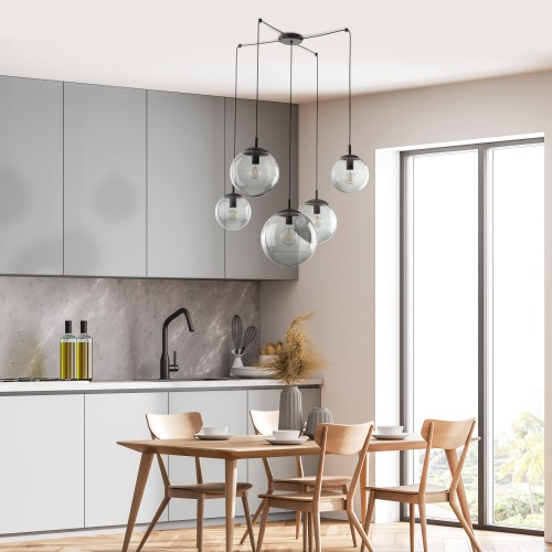 ESME GRAPHITE Lampa wisząca 5 5382 TK Lighting Czarny Grafitowy