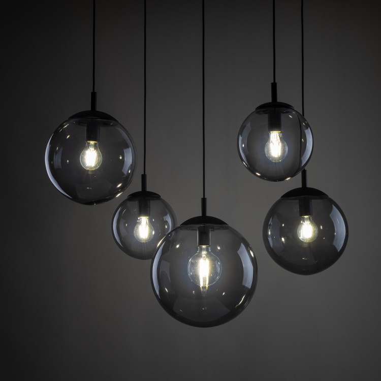 ESME GRAPHITE Lampa wisząca 5 5382 TK Lighting Czarny Grafitowy