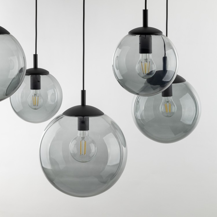 ESME GRAPHITE Lampa wisząca 5 5382 TK Lighting Czarny Grafitowy