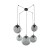 ESME GRAPHITE Lampa wisząca 5 5382 TK Lighting Czarny Grafitowy