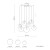ESME GRAPHITE Lampa wisząca 7 5385 TK Lighting Czarny Grafitowy