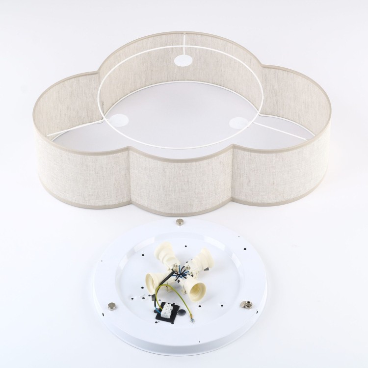 CLOUD LINEN Lampa sufitowa 4 4336 TK Lighting Biały Len