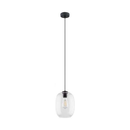 ELIO TRANSPARENT Lampa wisząca 1 4339 TK Lighting Czarny Transparentny