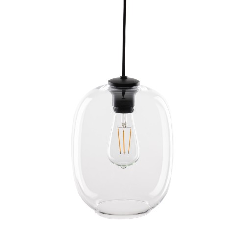 ELIO TRANSPARENT Lampa wisząca 1 4339 TK Lighting Czarny Transparentny