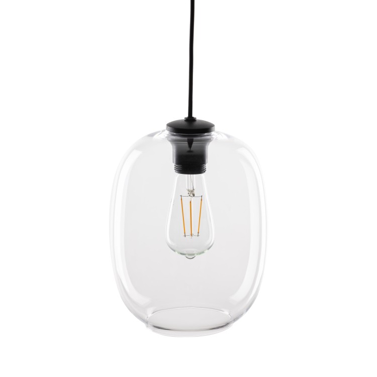 ELIO TRANSPARENT Lampa wisząca 1 4339 TK Lighting Czarny Transparentny