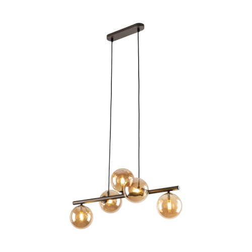 ESTERA BROWN Lampa wisząca 5 6105 TK Lighting Brązowy Bursztynowy