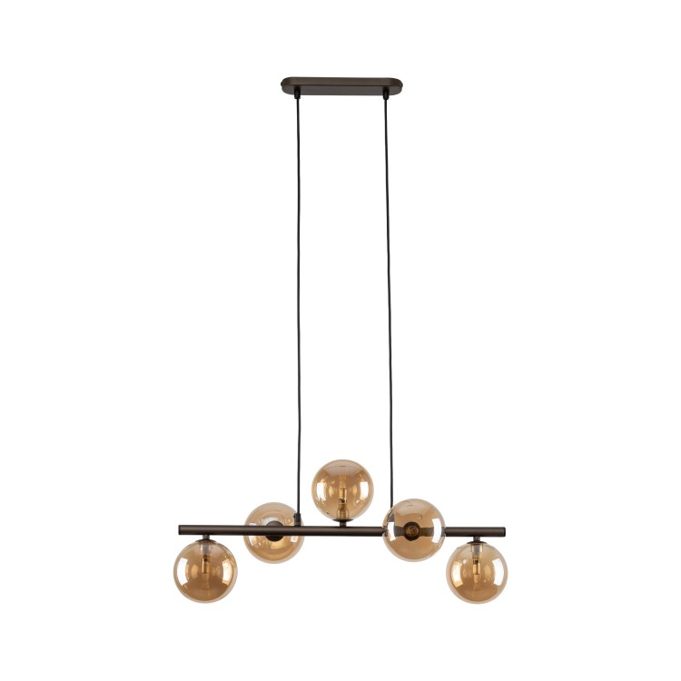 ESTERA BROWN Lampa wisząca 5 6105 TK Lighting Brązowy Bursztynowy
