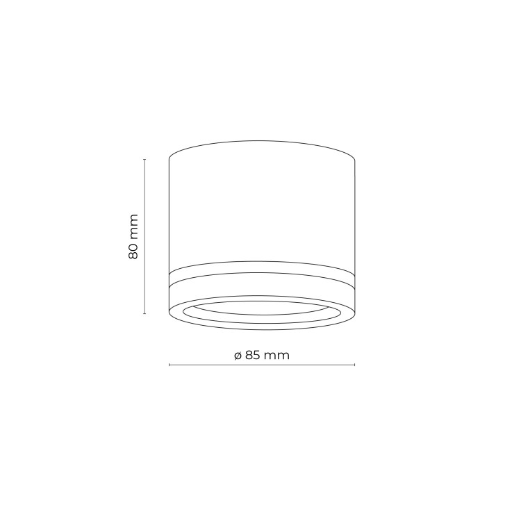 JET WHITE GX53 + Żarówka LED GX53 7W 4100 K 4334 TK Lighting Biały Biały