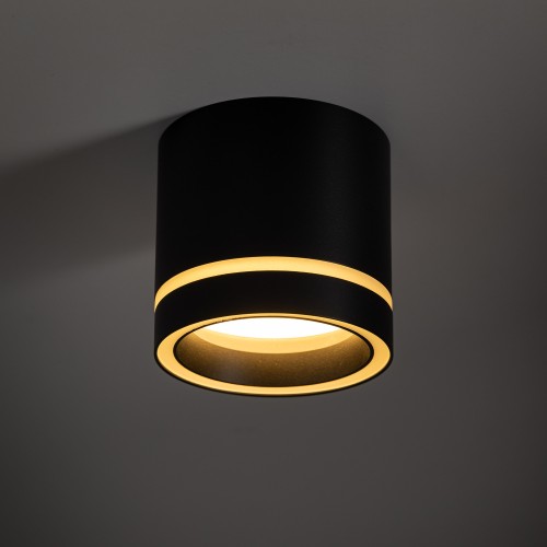 JET BLACK GX53 + Żarówka LED GX53 7W 4100 K 4351 TK Lighting Czarny Czarny