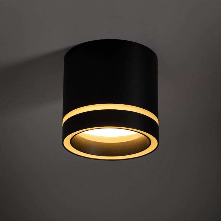 JET BLACK GX53 + Żarówka LED GX53 7W 4100 K 4351 TK Lighting Czarny Czarny