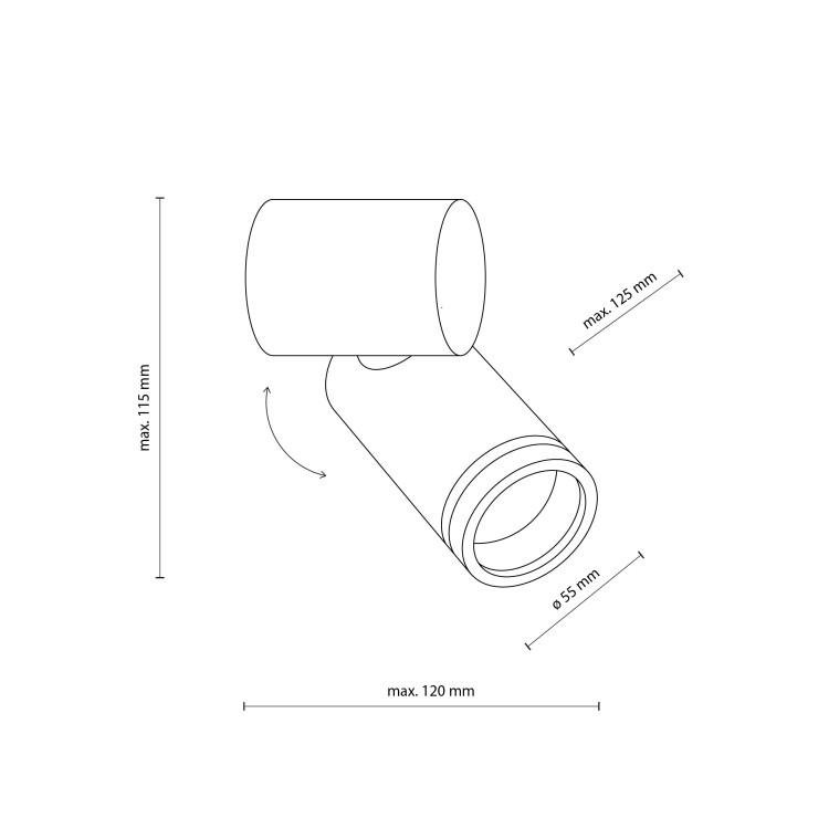 JET SET WHITE 1xGU10 5393 TK Lighting Biały Biały