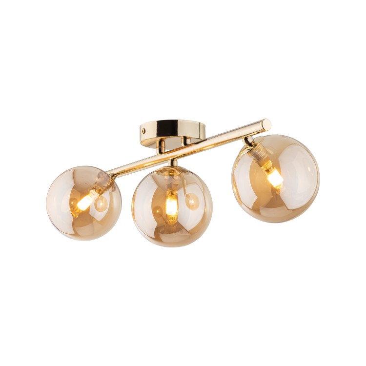 ESTERA GOLD Lampa sufitowa 3 5418 TK Lighting Złoty Bursztynowy