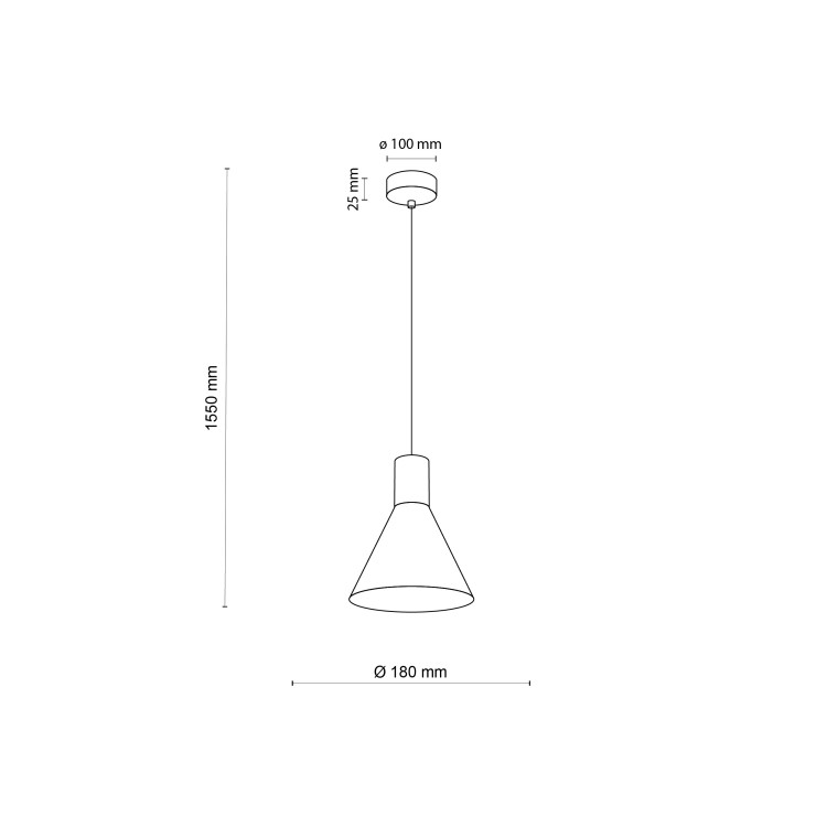 JUMP Lampa wisząca S 1 1811 TK Lighting Czarny Czarny