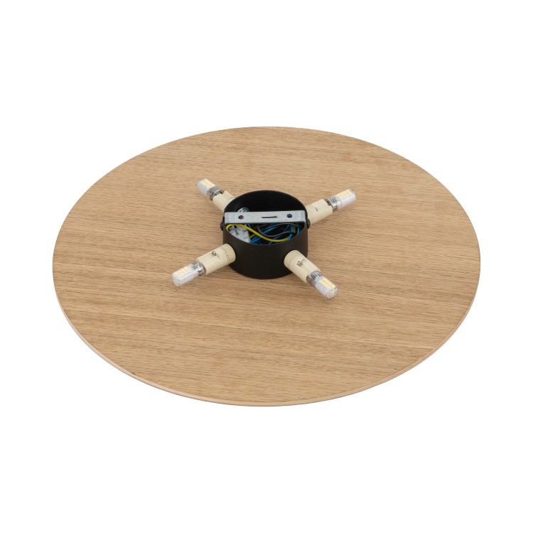 LUNA WOOD DĄB 400 Kinkiet 4 5449 TK Lighting Dąb, Czarny Dąb