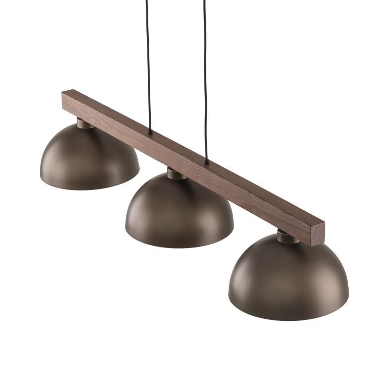 OSLO BROWN Lampa wisząca 3 6299 TK Lighting Brązowy, Orzech Brązowy