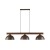 OSLO BROWN Lampa wisząca 3 6299 TK Lighting Brązowy, Orzech Brązowy