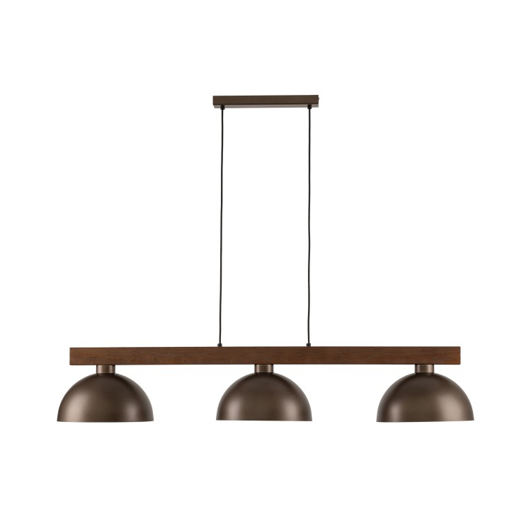 OSLO BROWN Lampa wisząca 3 6299 TK Lighting Brązowy, Orzech Brązowy