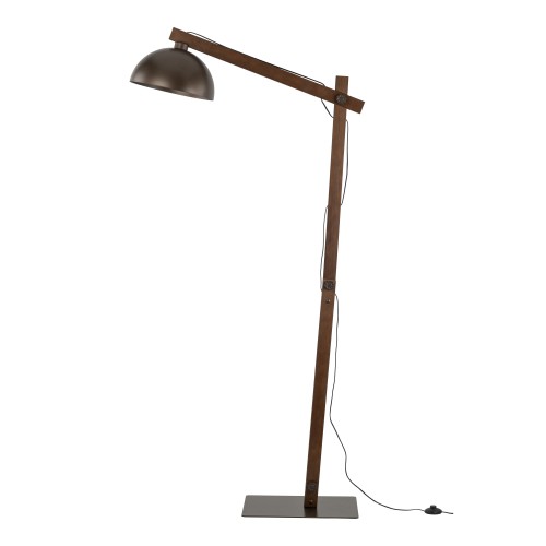 OSLO BROWN Lampa podłogowa 1 6319 TK Lighting Brązowy, Orzech Brązowy