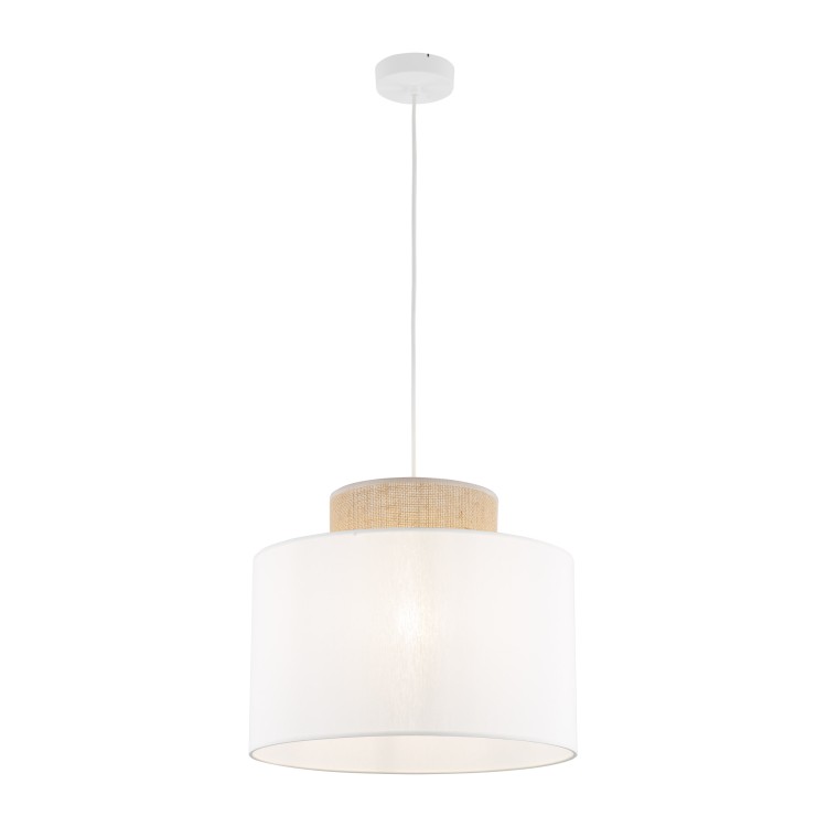 DUO WHITE JUTA Lampa wisząca 1 1856 TK Lighting Biały Biały, Juta