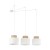 DUO WHITE JUTA Lampa wisząca 3 2345 TK Lighting Biały Biały, Juta
