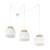 DUO WHITE JUTA Lampa wisząca 3 2345 TK Lighting Biały Biały, Juta