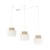 DUO WHITE JUTA Lampa wisząca 3 2345 TK Lighting Biały Biały, Juta